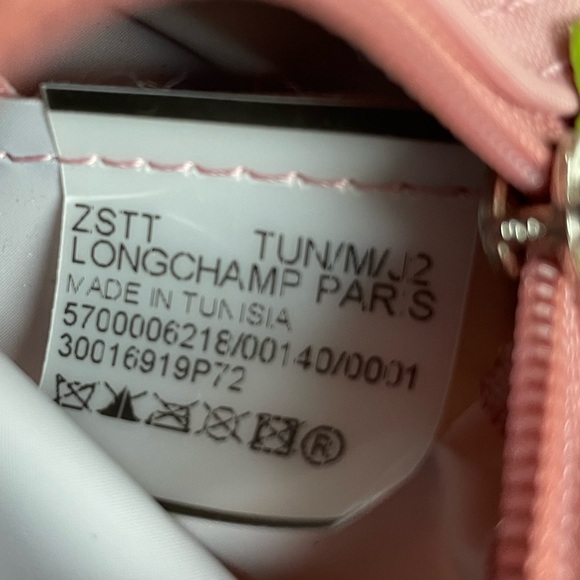 NWOT Longchamp Coin Purse Le Pliage Green Series Blush Pink - Picture 6 of 6